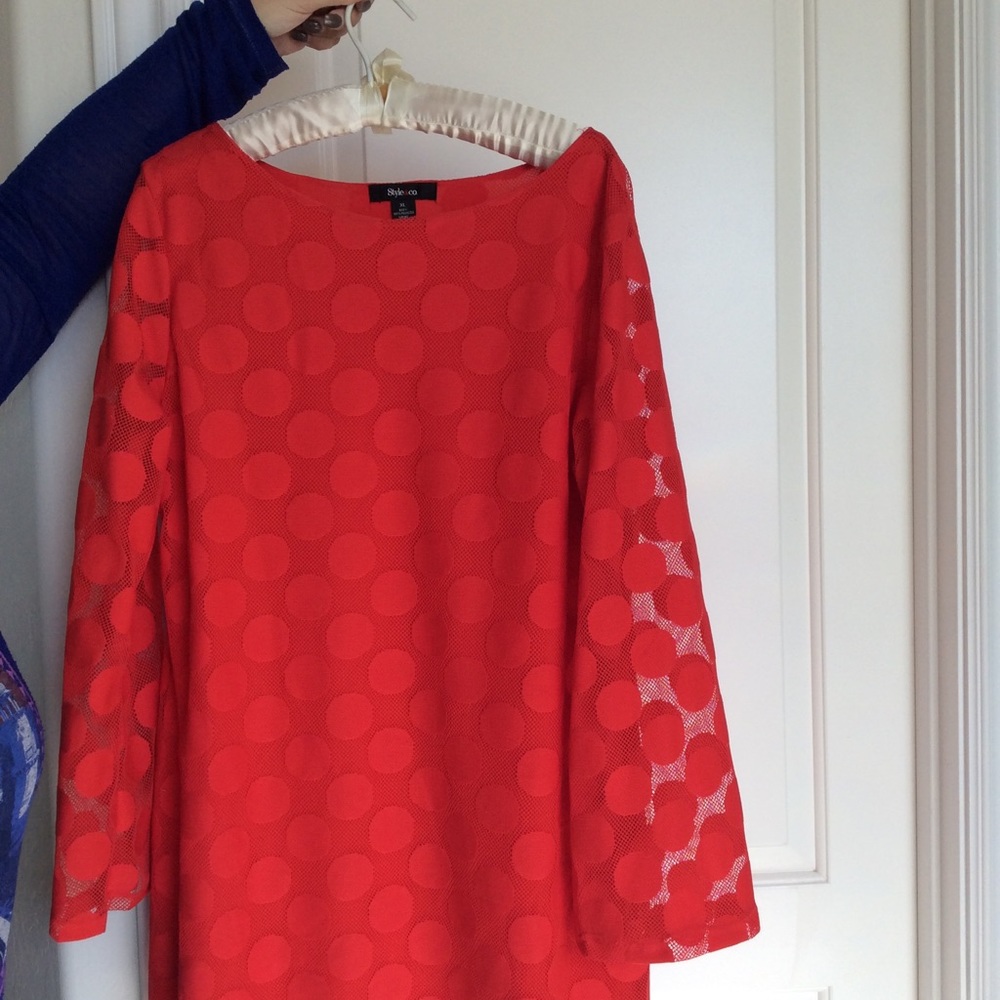 Red 3/4 blouse